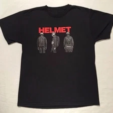 Helmet Band Members Black T-Shirt Cotton Full Size Unisex S-5XL DO568