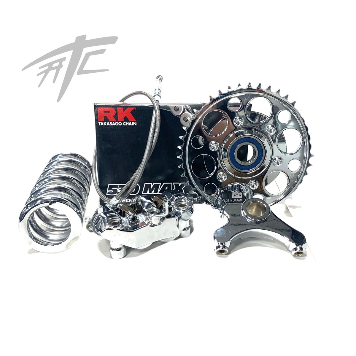 240 FAT TIRE KIT CHROME OMNI WHEELS CHROME STEALTH ARM 06-11