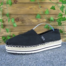 Bobs By Skechers Women's Espadrille Black Fabric Sz 6.5 Medium Gently Used 2025