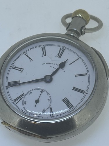Large "Waltham Watch Co, Coin Silver" patent pocket watch Needs Service - Picture 2 of 12