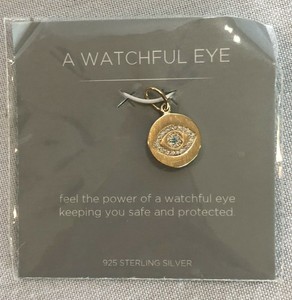 Details About Origami Owl A Watchful Eye Charm Pendant 925 Sterling Silver Gold Tone New