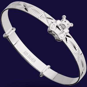 personalised silver baby bracelet