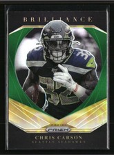 Chris Carson 2020 Panini Prizm Brilliance Green #15 Football Card