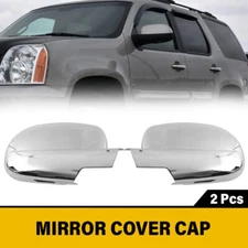 For 2007-2014 Chevy Silverado + GMC Sierra Tahoe Yukon Chrome FULL Mirror Cover