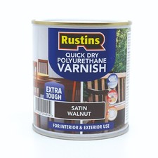 Rustins Quick Dry Polyurethane Varnish - All Sizes & Colours (Satin)