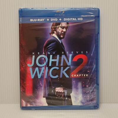 John Wick: Chapter 2 (Blu-Ray/DVD, 2017) ~ Keanu Reeves ~ New Sealed