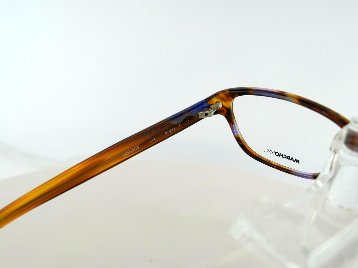 Marchon Nyc Monroe 214 Brown Violet Havana Authentic Eyeglasses 53-16-135 MARCHON NYC Downtown MONROE 214 BROWN VIOLET HAVANA 53-16  main image 3