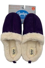 Floopi Women's Selene Faux Suede with Aztec Trim Clog Slipper Purple