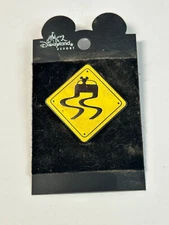 Disney Mickey DLR - Traffic/Road Signs (Slippery When Wet) Pin 4815  New On Card