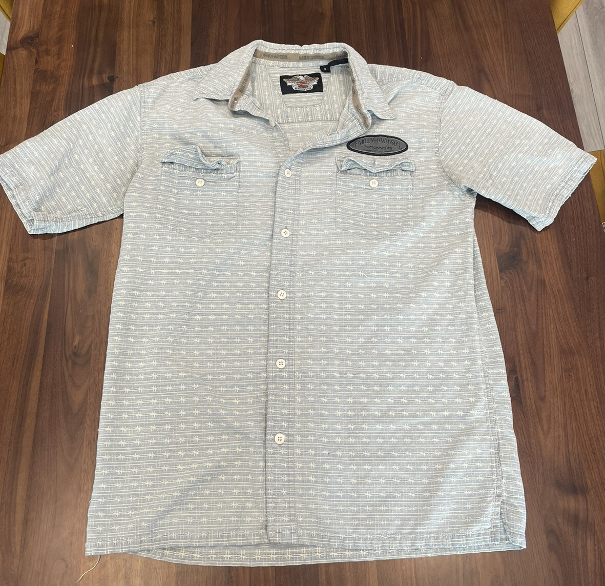 Men's Harley Davidson Short Sleeve Button Front Shirt… Gem