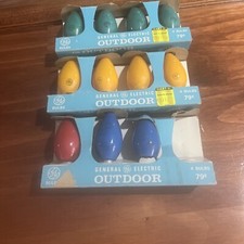 11 Vintage 1970 s GE C9 Outdoor Replacement Christmas Light Bulbs