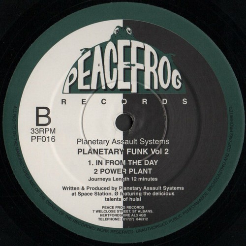 Planetary Assault Systems - Planetary Funk Vol 2 (12") - 1993 - Peacefrog Record - Picture 2 of 2