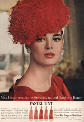 1963 Max Factor: Pastel Tint Vintage Print Ad