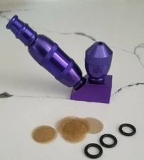 Purple Metal Smoking  pipe 3 " with screens + orings