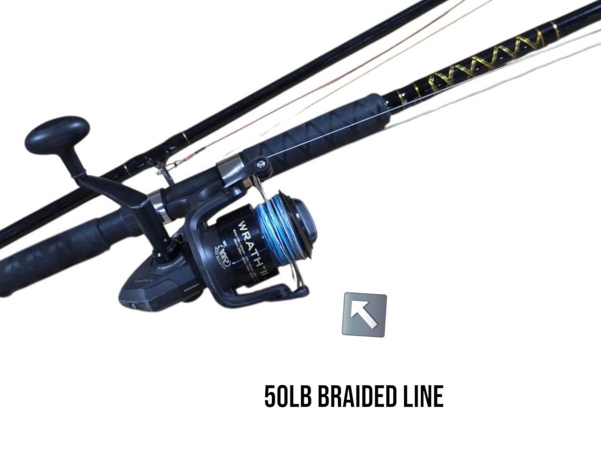 Marathon Fortress II 10ft Rod Penn Wrath II 5000 Reel (50lb braided) Fish  Comb