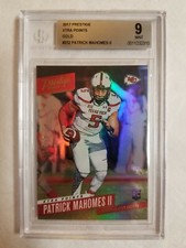 2017 PANINI PRESTIGE GOLD PATRICK MAHOMES RC!! 15/50!! BGS 9!! 1/1! JERSEY #!!