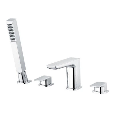 WENTWORTH BATHROOMS 4 Tap Hole Deck Mounted Bath Shower Mixer Tap - Hydro Chrome