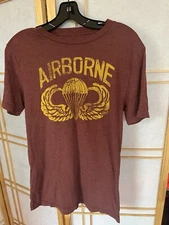 VINTAGE AIRBORNE ALL THE WAY 50/50 SCREEN STARS TSHIRT Small