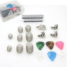 Guitar Slide Tone Bar Set with Picks and Finger Protectors for Electric Guitars
