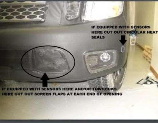 Бюстгальтер-маска переднего конца Lebra подходит для Nissan Titan S, SV, SL 2017-2019 годов выпуска с защитой от спойля - Изображение 3 из 3