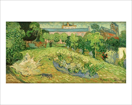 Van Gogh - Le Jardin de Daubigny fine art giclee print wall art WITH BORDER  | eBay
