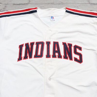 Vintage Rare 90s Cleveland Indians Baseball Jersey Authentic Sewn