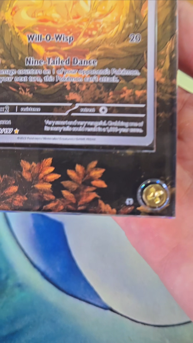 Pokemon Ninetales IR 199/197 Obsidian Flames Custom Display Case