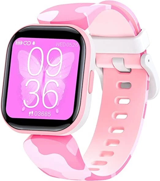 Kids Fitness Activity Tracker Watch, 1.4" DIY Watch Face IP68 Waterproof Kids Sm