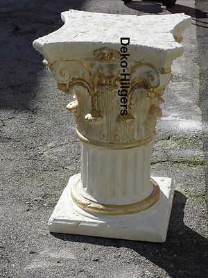 Säule Stuckgips Dekosäule Podest Tisch Möbel Säulen Deko Auf Alt 1629 Crem Gold