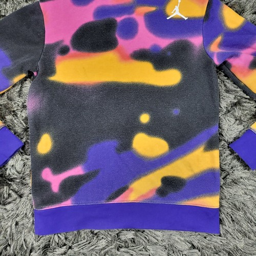 Nike Air Jordan Hoodie Youth XL (13-15) Black Pink Camo Fleece Lined Jump Man - Bild 15 von 16