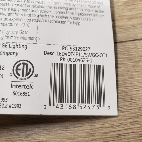 GE Specialty 93129027 LED Soft White T4 *2 Bulbs* E11 Base Dimmable 500 Lumens - Picture 5 of 5