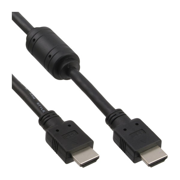 Inline® Hdmi Kabel, Hdmi-High Speed, St / St, Schwarz, Mit Ferrit, 3M-image