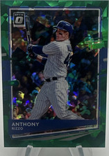 Panini 2020 Donruss Optic Anthony Rizzo Chicago Cubs Green Cracked Ice #143 /7