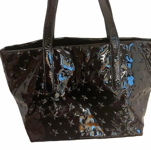 Jimmy Choo Black Enamel Tote Bag with Shop Bag Japan