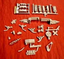 AMT 1958 Chevy Impala 348 Engine Stock and Custom Parts 1/25
