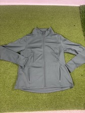 All in Motion Jacket Mens Large Gray Full Zip Stretch Performance Athletic