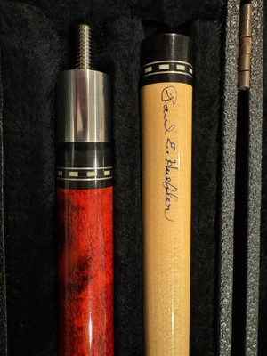 Huebler Cue - Vintage, One of a Kind. AUTOGRAPHED by Paul Huebler