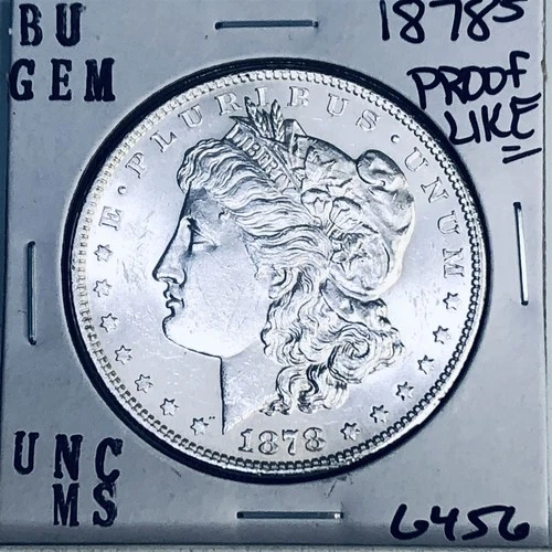 1878 S BU GEM MORGAN SILVER DOLLAR UNC MS+++ U.S. MINT RARE COIN 6456