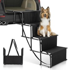 Hundetreppe Rampe Hunderampe Klapptreppe Haustiertreppe 4-stufig für Auto