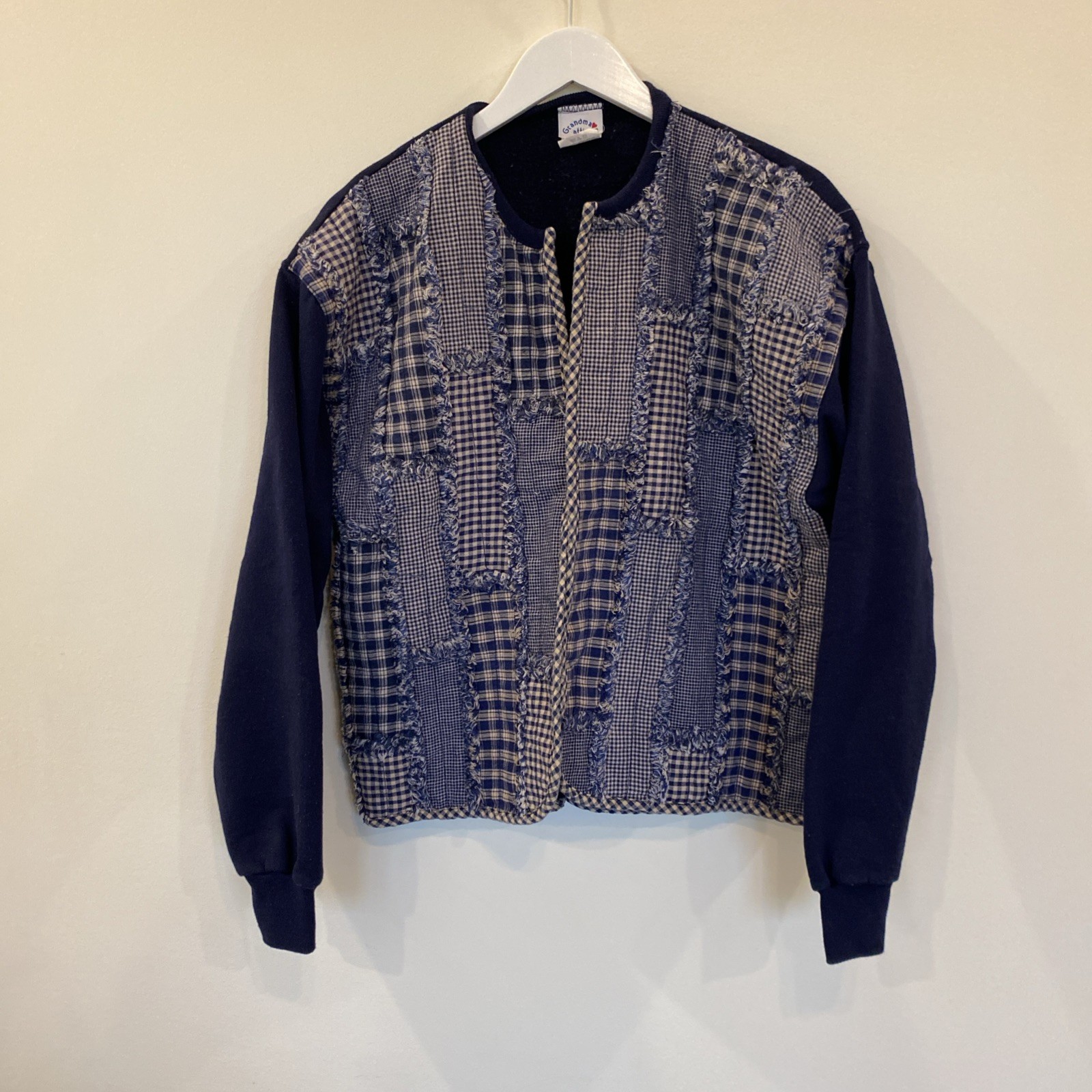 Grandmas Attic Quilted Patchwork Open Cardigan Bl… - image 1