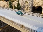 N scale Volkswagen bug *finished* N gauge model train detail auto car green — photo 2