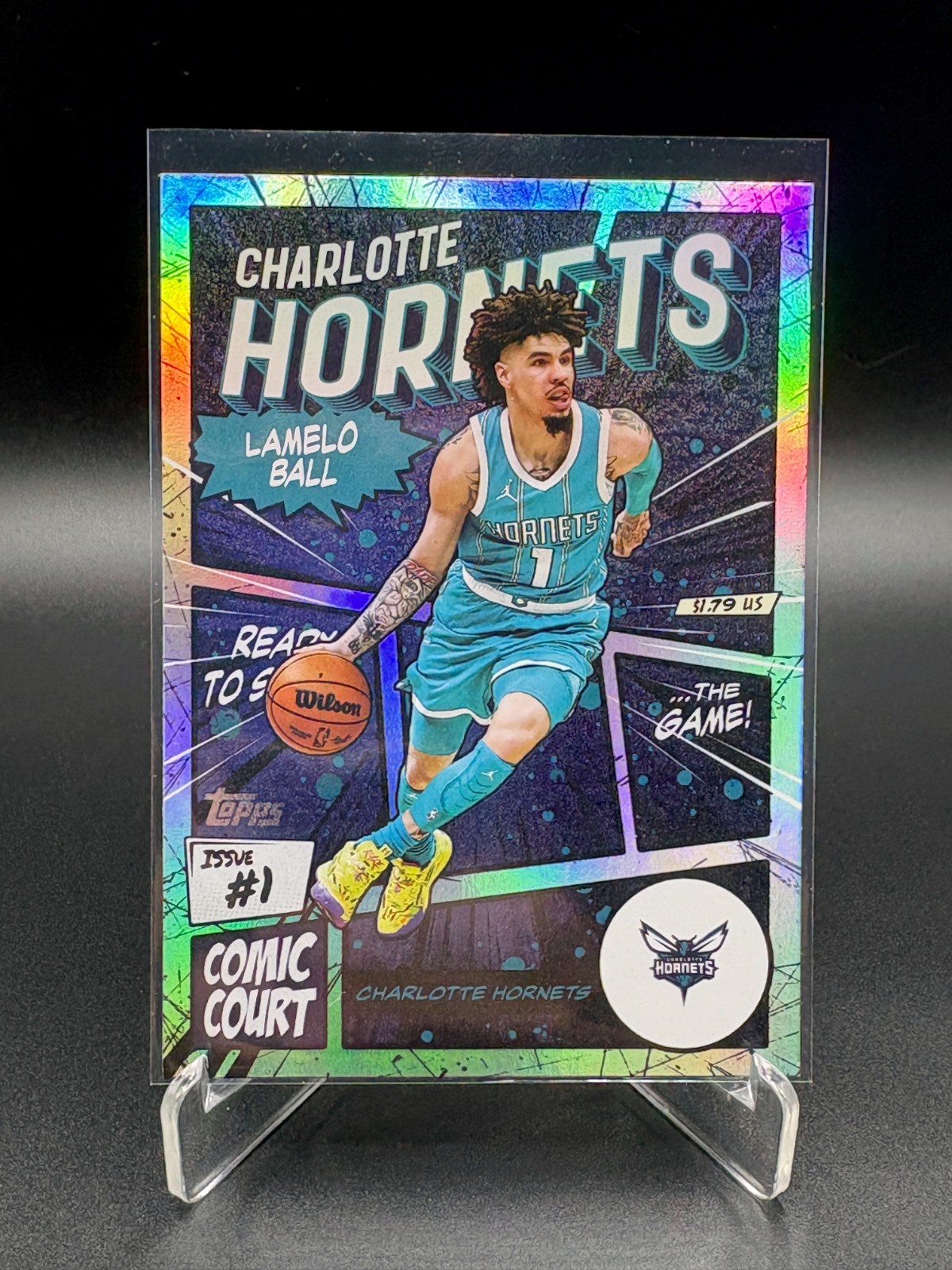 2025 Topps Basketball #CC-10 LaMelo Ball Comic Court Insert Rainbow Case Hit SSP