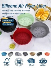 Air Fryer Silicone Basket Pot Liner Reusable Non Stick Baking Liners For Kitchen