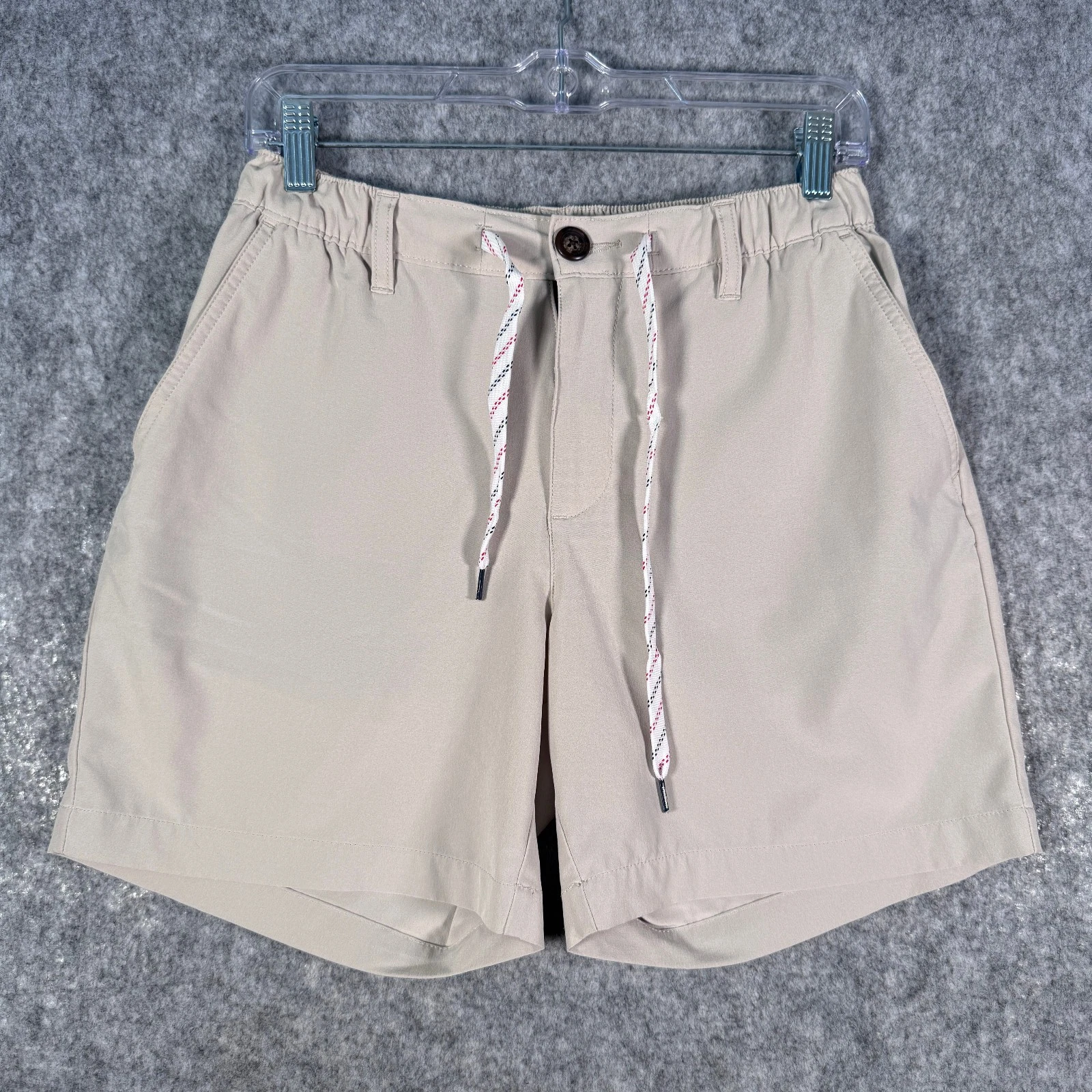 Chubbies Everywear Shorts Mens S Beige 6 Inseam Elastic Waist Stretch Pockets