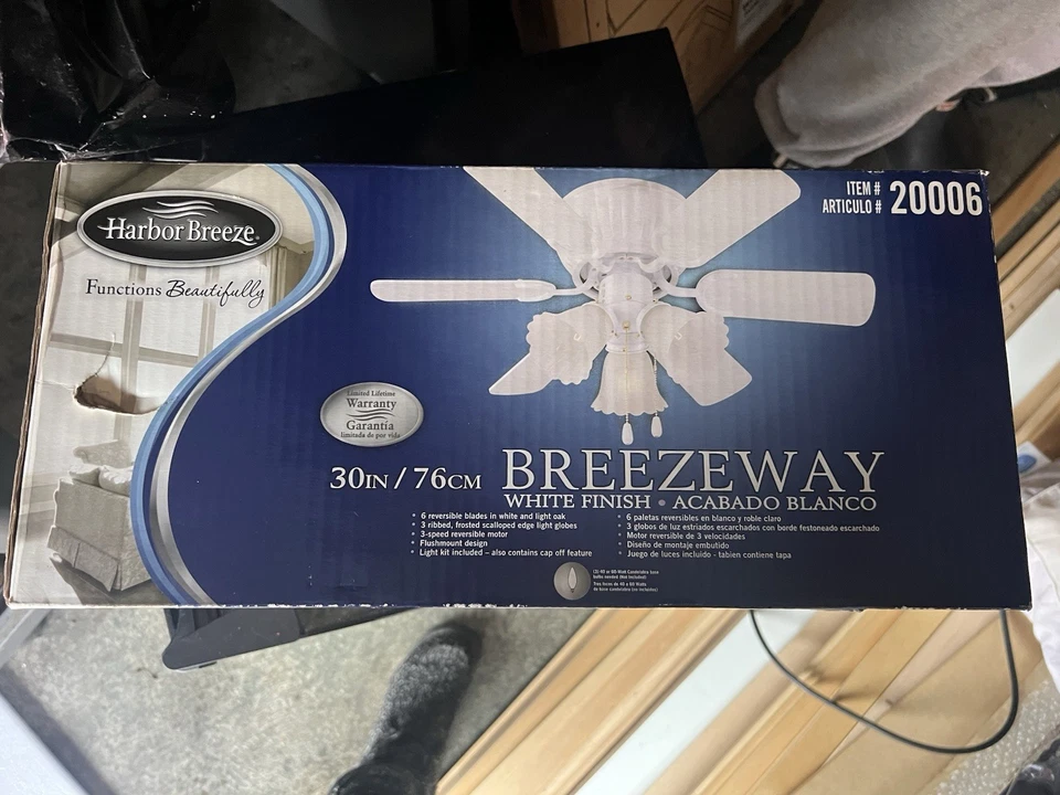 Harbor Breeze 30in/76cm Breezeway White Finish 20006 - Image 2 of 2