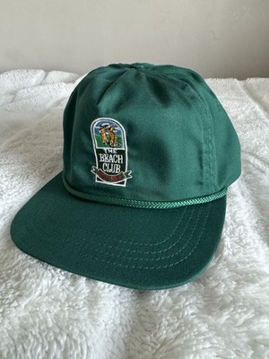 Vintage 80s Green Duckster Golf Hat With Rope And Embroidered Logo USA Made