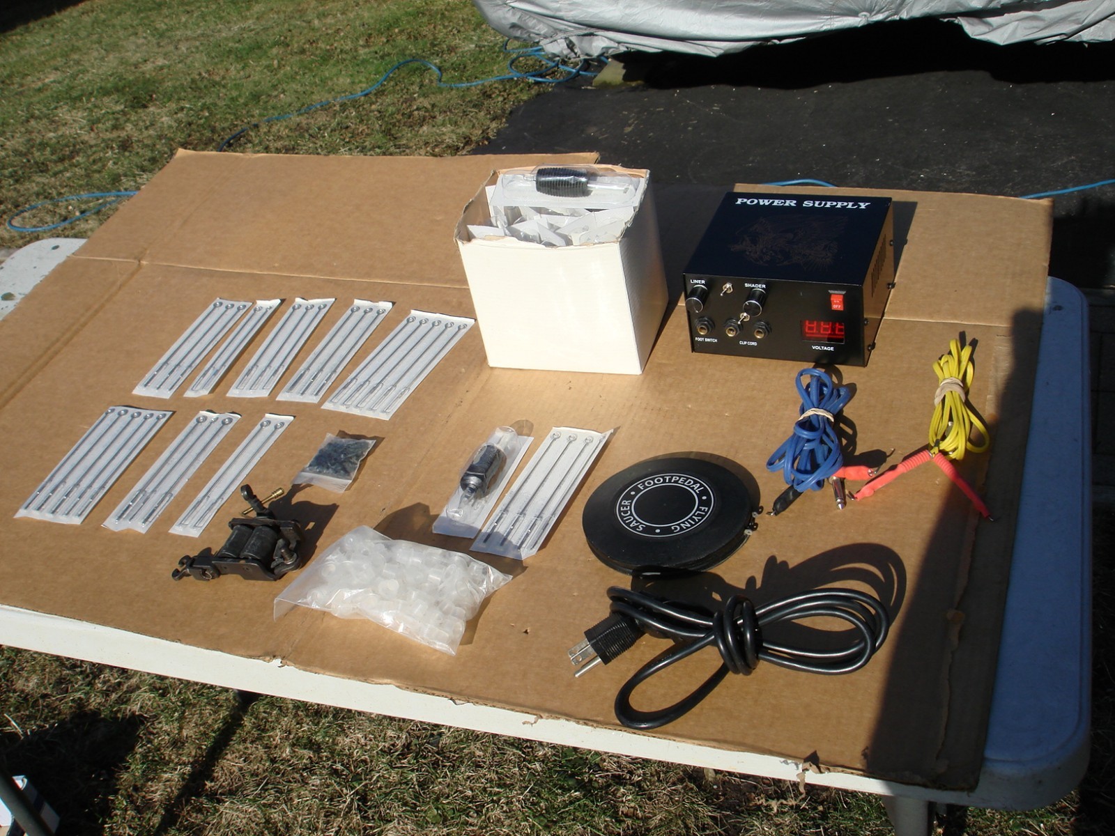 Lot Coil Machine Foot Pedal Ps Cables Needles Etc  Wrk Horse