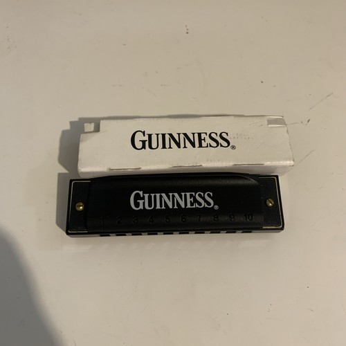 Vintage Guinness Promotional Harmonica 10 Hole Mouth Organ Boxed Collectable