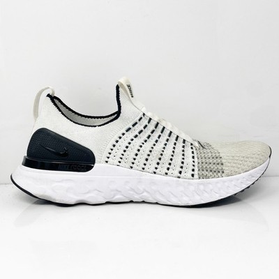 Nike Mens React Phantom Run Flyknit 2 CJ0277-100 White Running Shoe Sneaker 10.5