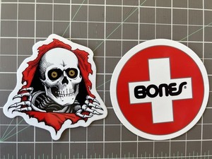 Powell Peralta Ripper Skull Skateboard Sticker Bones Brigade